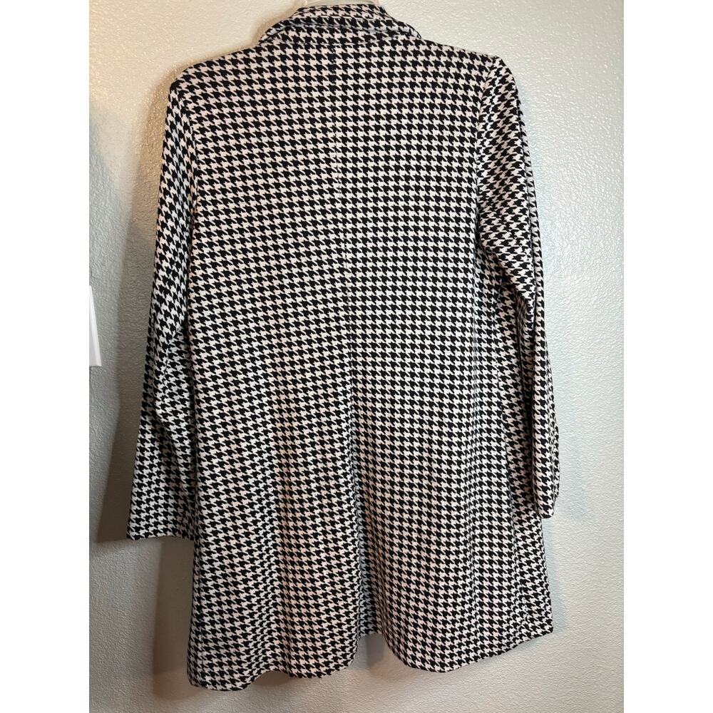 joan vass Open cardigan Black And White Houndstooth Women’s Medium - Picture 3 of 3
